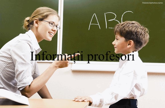 Informații profesori